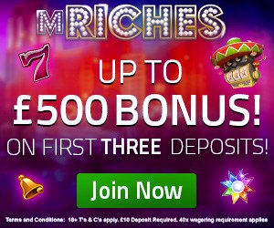mRiches Casino deposit bonus