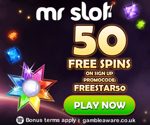 Mr Slot Casino - 50 free spins no deposit