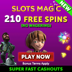 Slots Magic - 10 free spins no deposit - no wagering